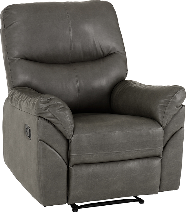 Capri Recliner Black Or Grey Faux Leather